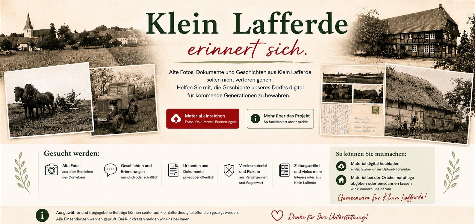 Klein Lafferde erinnert sich - digitales Mitmacharchiv